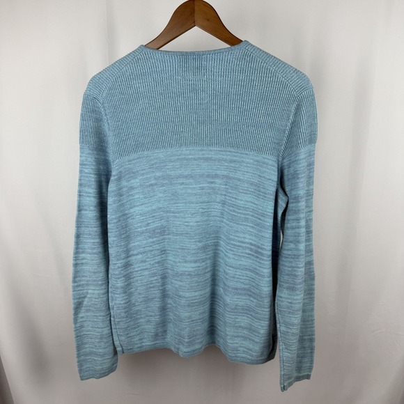 Calvin Klein Jeans Women's Sweater S Tight Knit Pullover Long Sleeve V Neck Blue - Picture 3 of 7
